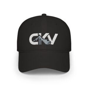 low profile cap — distressed ckv logo embroidered baseball hat